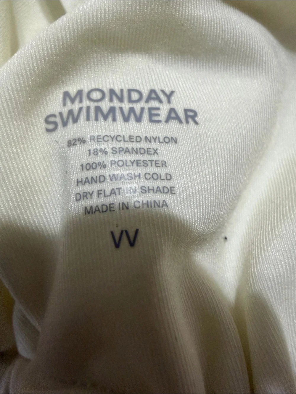 Monday Swimwear Palma Top Ivory VV NWT Triangle Bikini Top Recycled